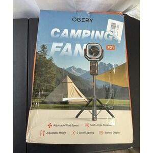 OGERY‎ Camping Fan, Portable Fan with Adjustable Height Stand, 20000mAh Recharge